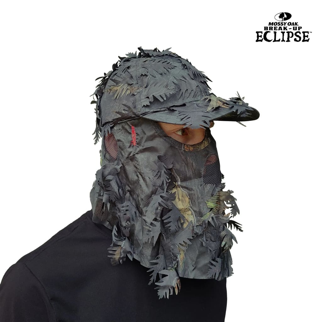 2-in-1 Leafy Cap + Face Mask in Mossy Oak & Realtree Camo (Adjustable, OSFM) by QuikCamo