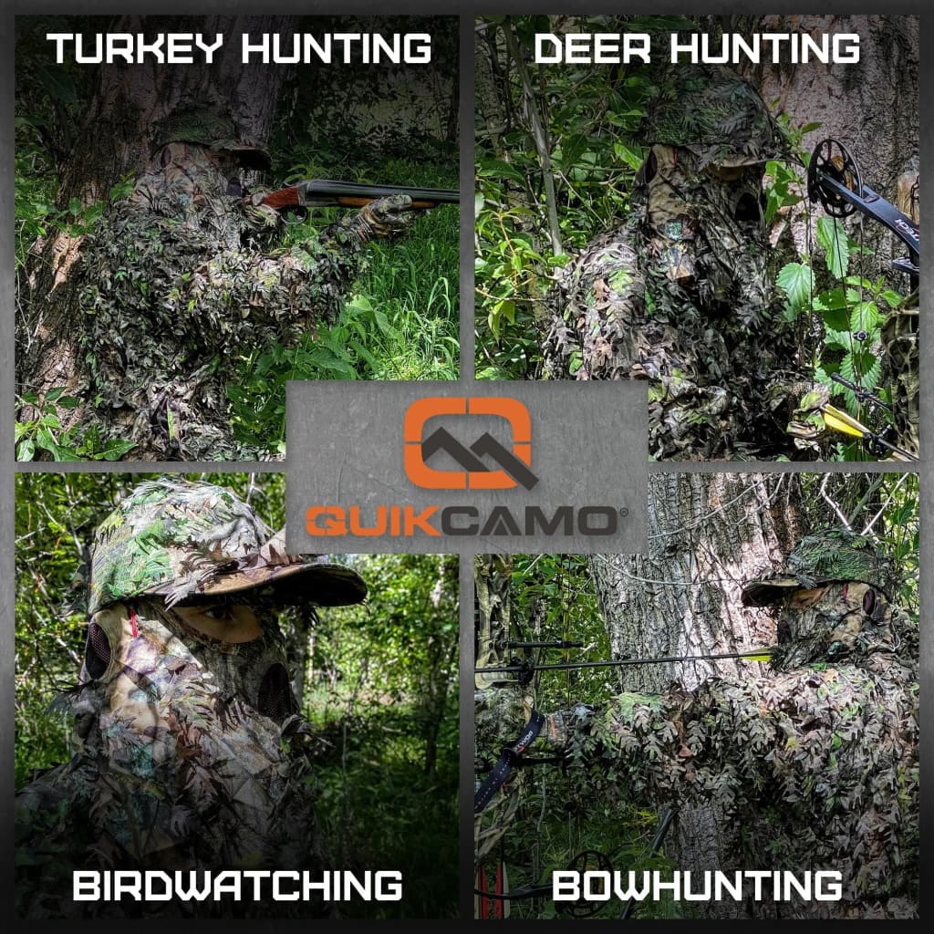 2-in-1 Leafy Cap + Face Mask in Mossy Oak & Realtree Camo (Adjustable, OSFM) by QuikCamo