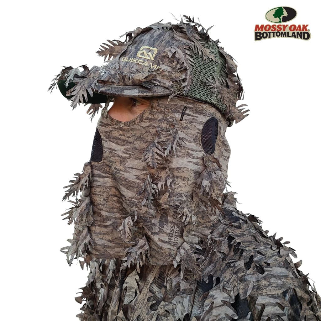 2-in-1 Leafy Cap + Face Mask in Mossy Oak & Realtree Camo (Adjustable, OSFM) by QuikCamo