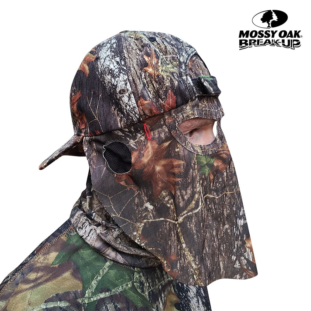 2-in-1 Rear Face Mask Ball Caps (MOSSY OAK & REALTREE Camo) by QuikCamo