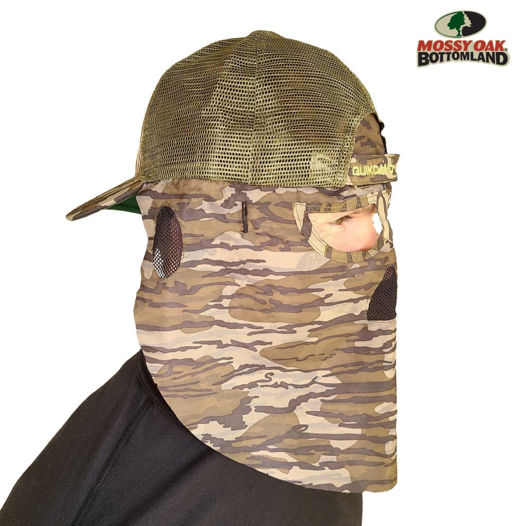 2-in-1 Rear Face Mask Ball Caps (MOSSY OAK & REALTREE Camo) by QuikCamo