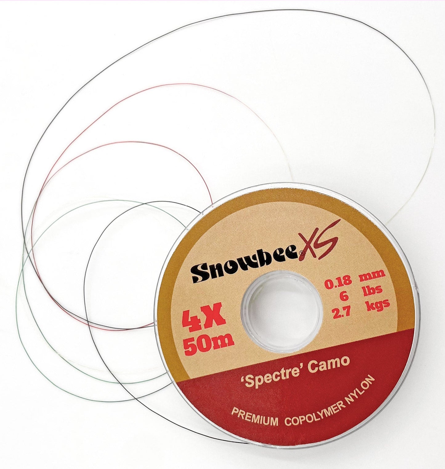 Camo Tippet “Spectre” Copolymer Nylon 50m by Snowbee USA