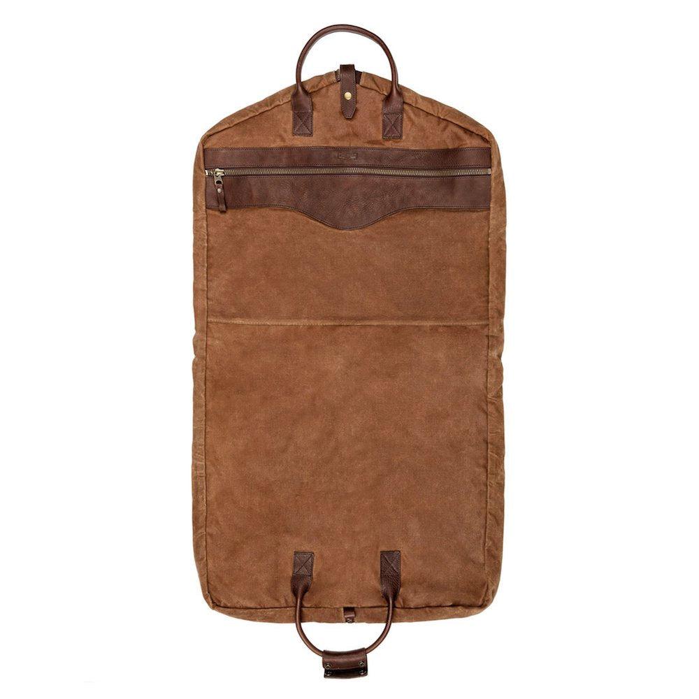 Campaign Waxed Canvas Garment Bag by Mission Mercantile Leather Goods