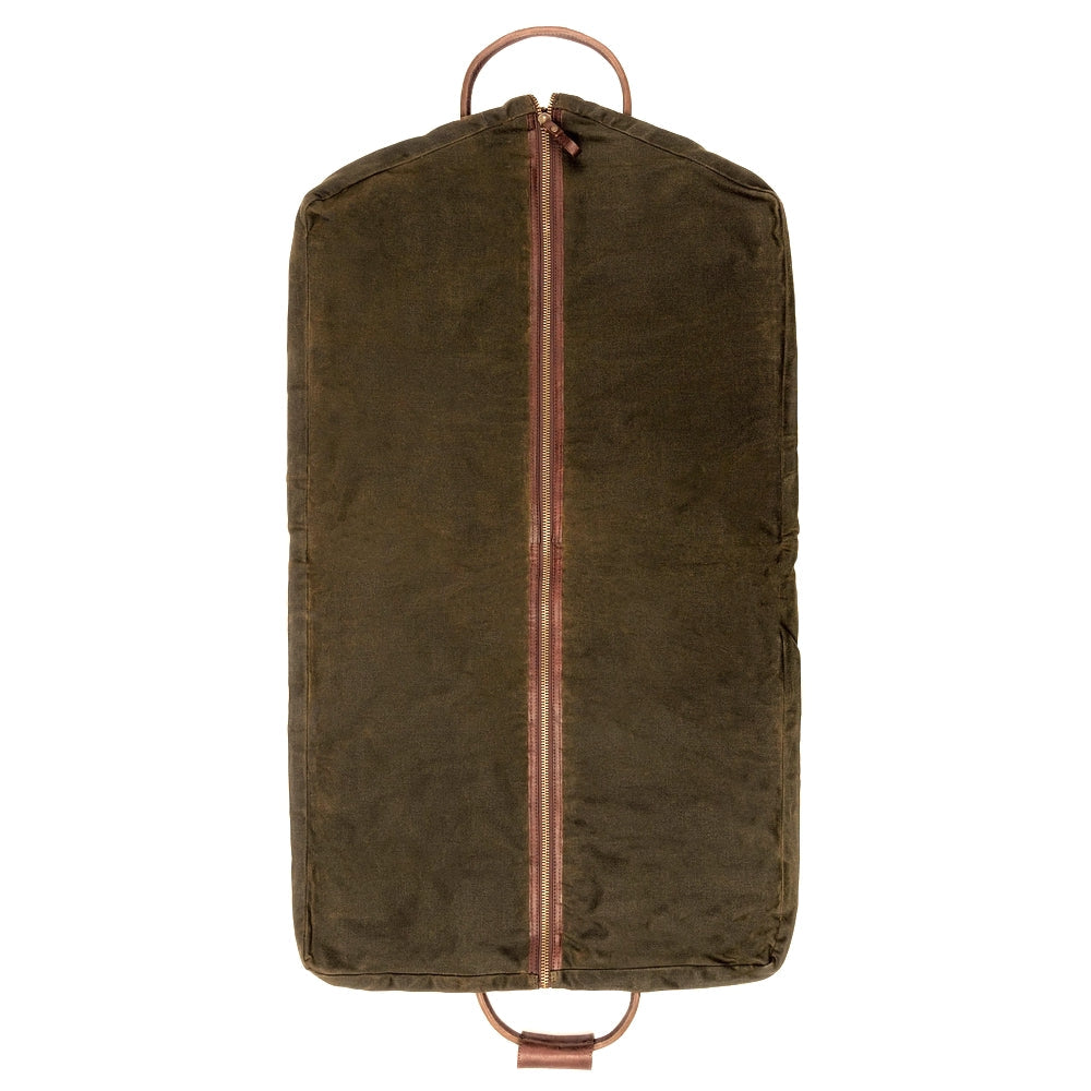 Campaign Waxed Canvas Garment Bag by Mission Mercantile Leather Goods
