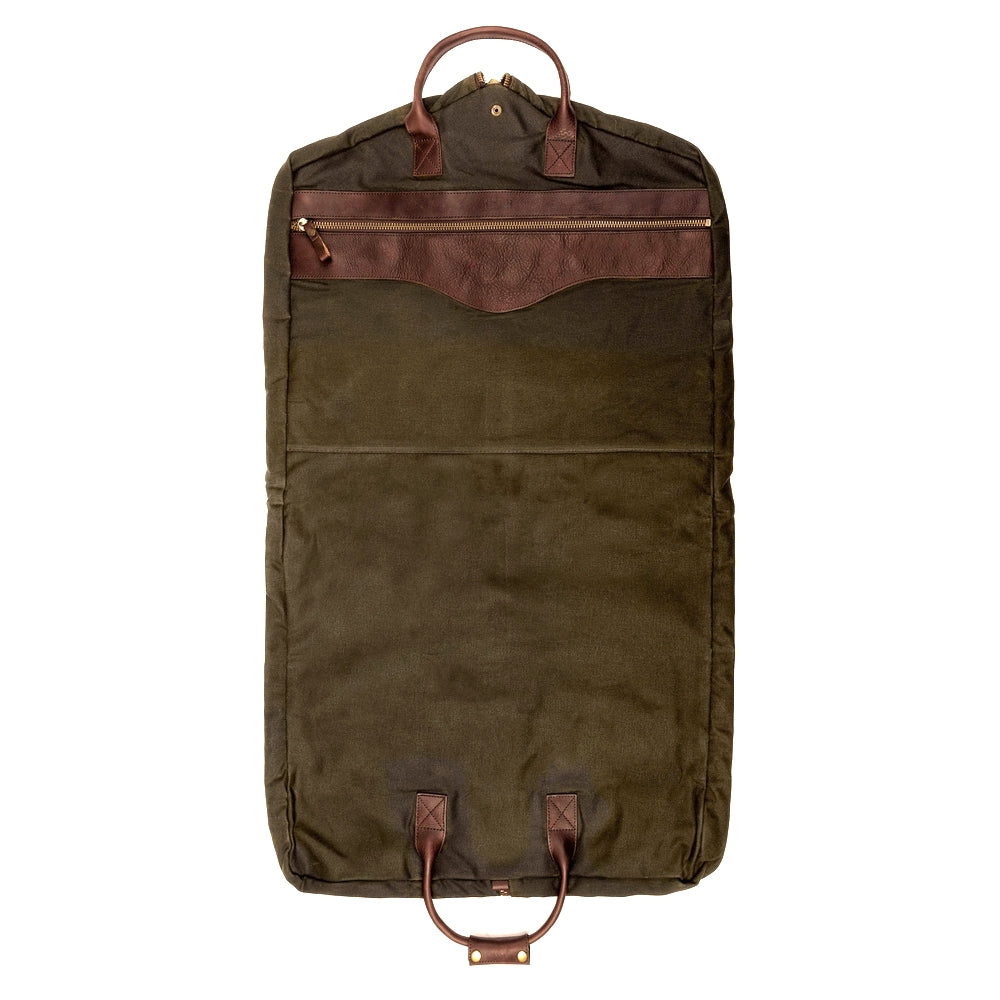 Campaign Waxed Canvas Garment Bag by Mission Mercantile Leather Goods