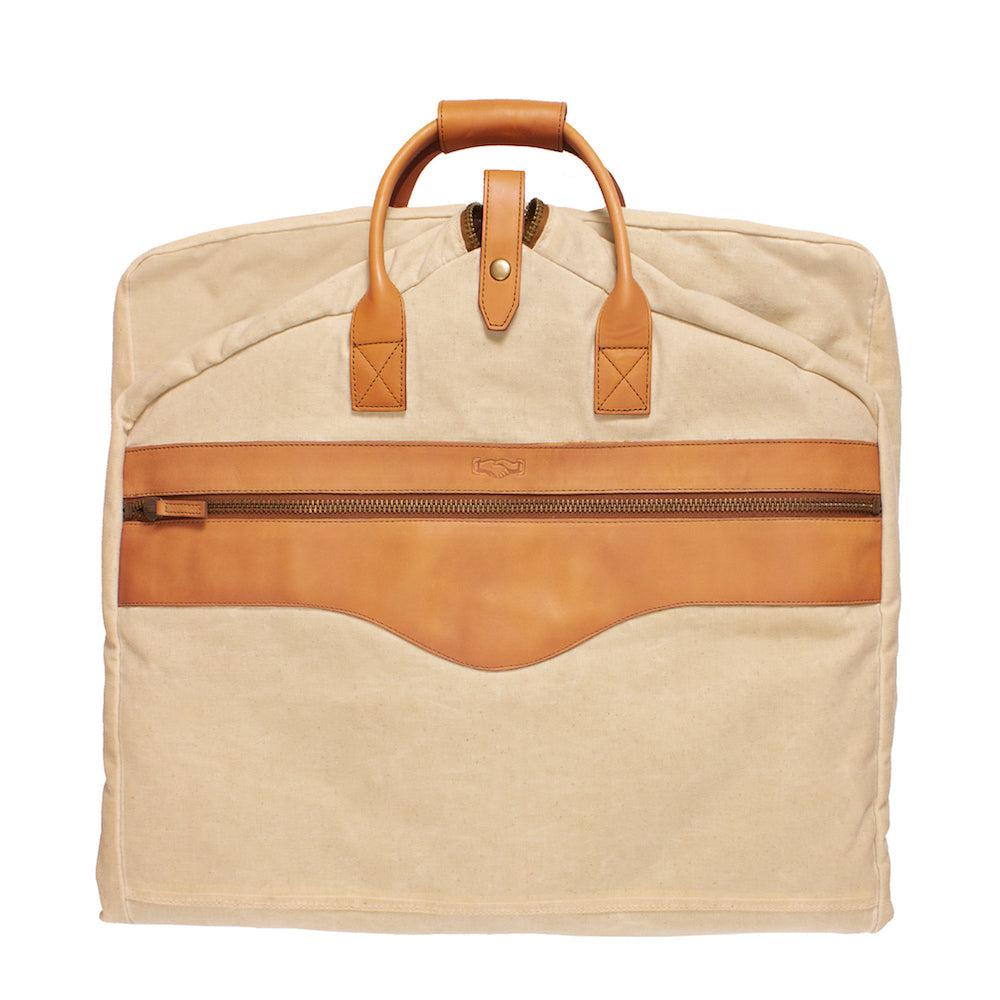 Campaign Waxed Canvas Garment Bag by Mission Mercantile Leather Goods