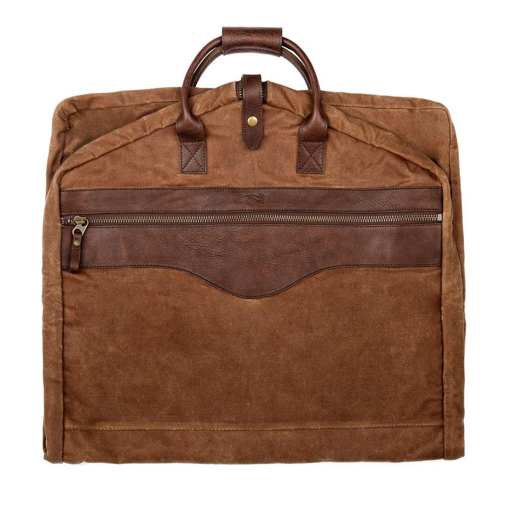 Campaign Waxed Canvas Garment Bag by Mission Mercantile Leather Goods