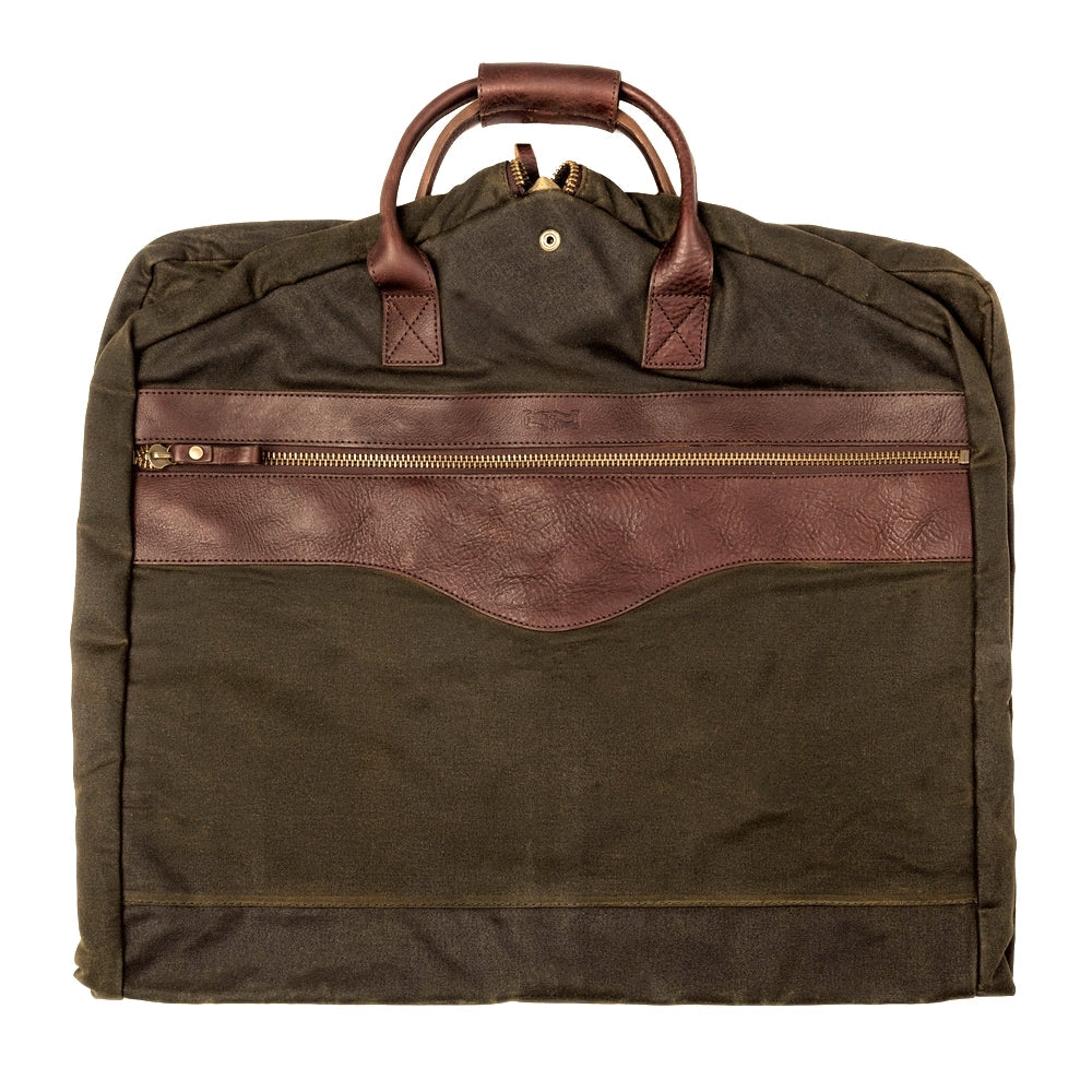 Campaign Waxed Canvas Garment Bag by Mission Mercantile Leather Goods