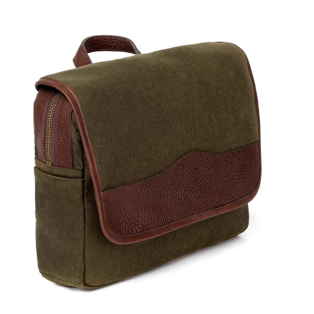Campaign Waxed Canvas Messenger Bag by Mission Mercantile Leather Goods