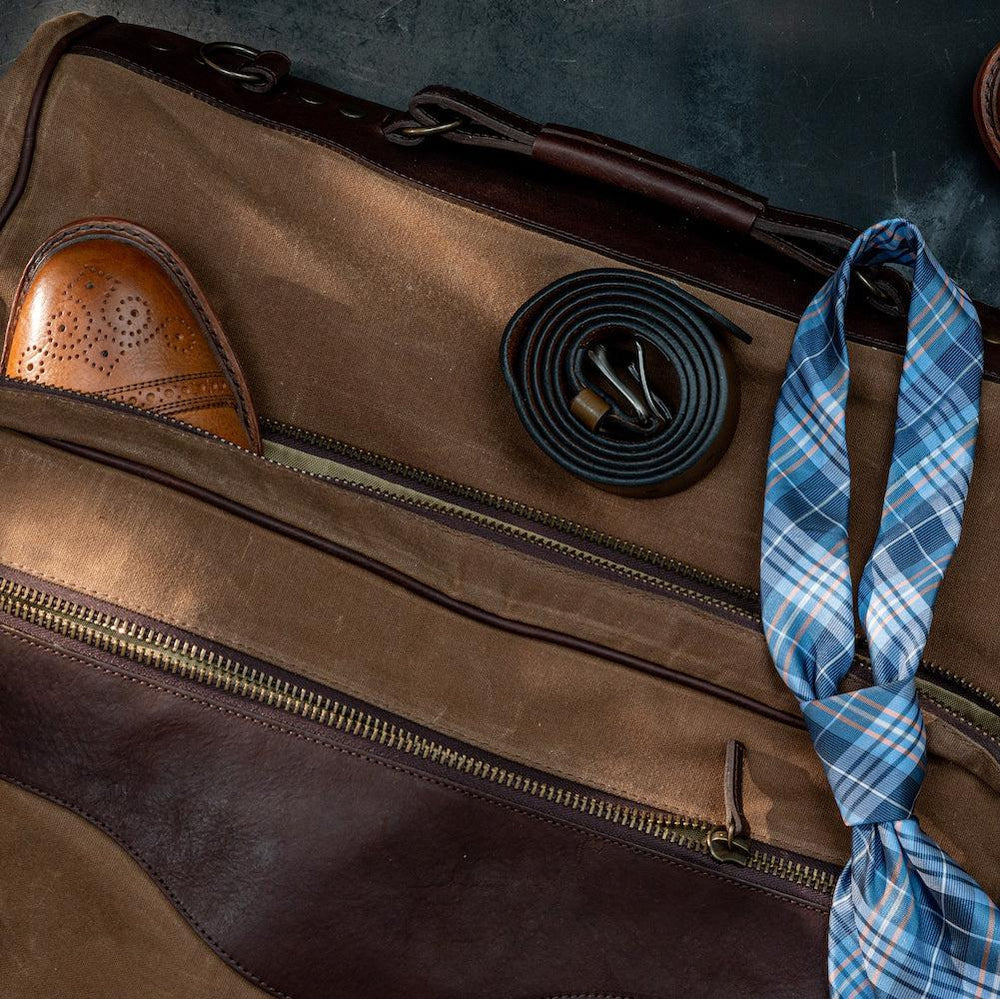 Campaign Waxed Canvas Valet Bag by Mission Mercantile Leather Goods