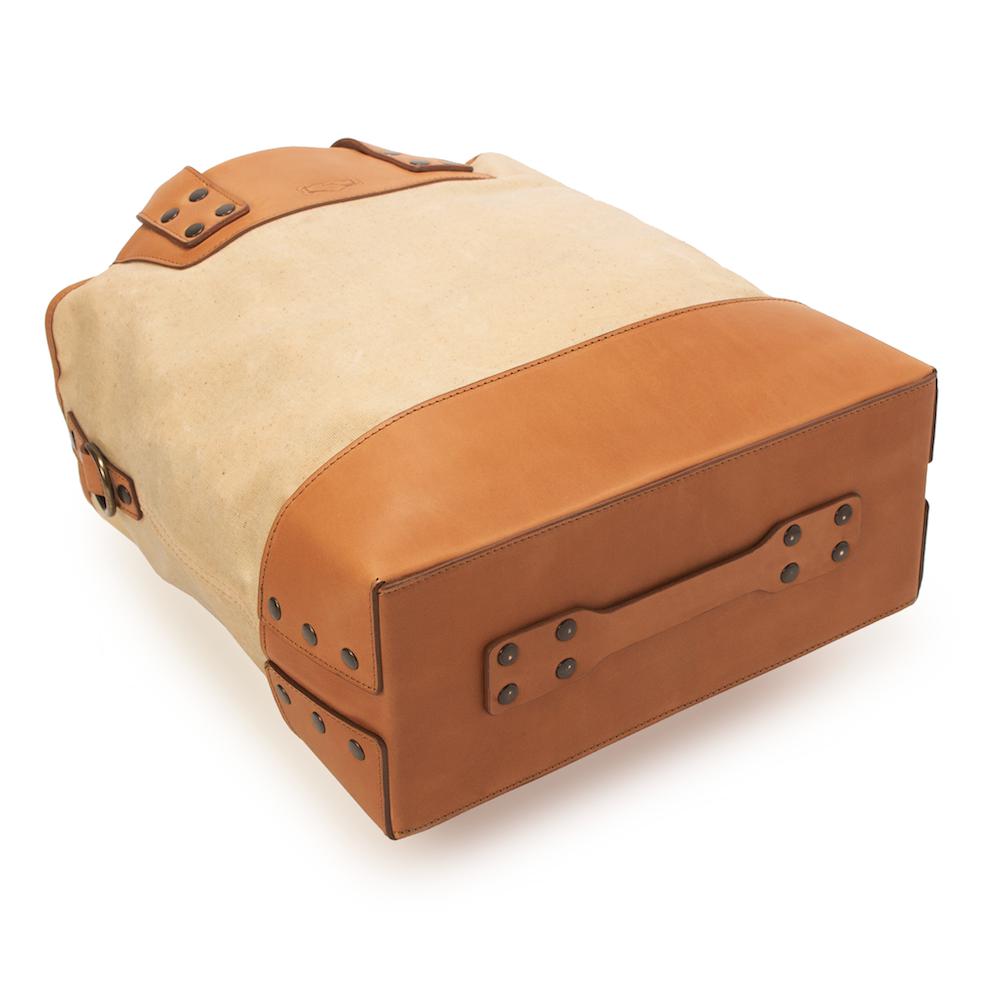 Heritage Waxed Canvas Medium Ice Block Tote Bag by Mission Mercantile Leather Goods