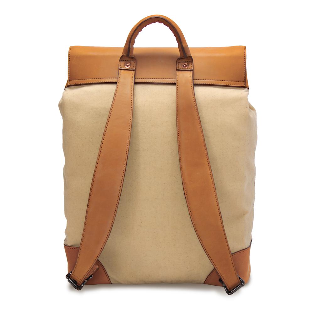 Heritage Waxed Canvas Steamer Backpack No. 2 by Mission Mercantile Leather Goods
