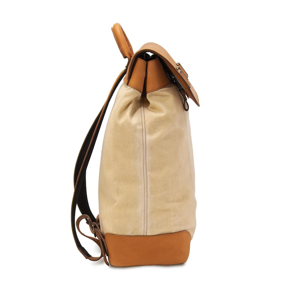 Heritage Waxed Canvas Steamer Backpack No. 2 by Mission Mercantile Leather Goods