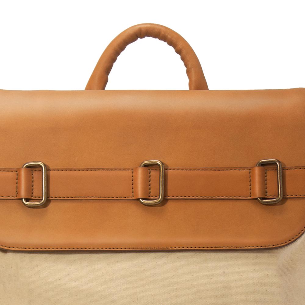 Heritage Waxed Canvas Steamer Backpack No. 2 by Mission Mercantile Leather Goods
