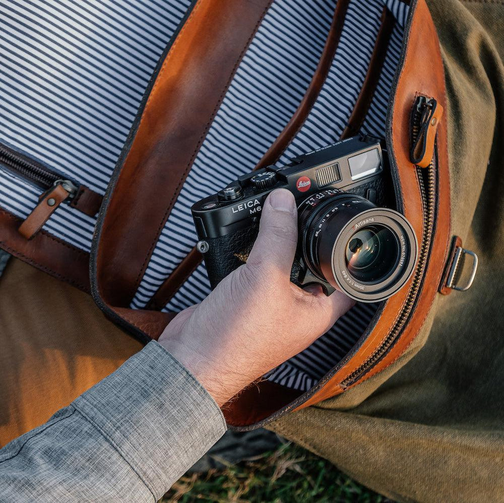 Heritage Waxed Canvas Steamer Backpack No. 2 by Mission Mercantile Leather Goods
