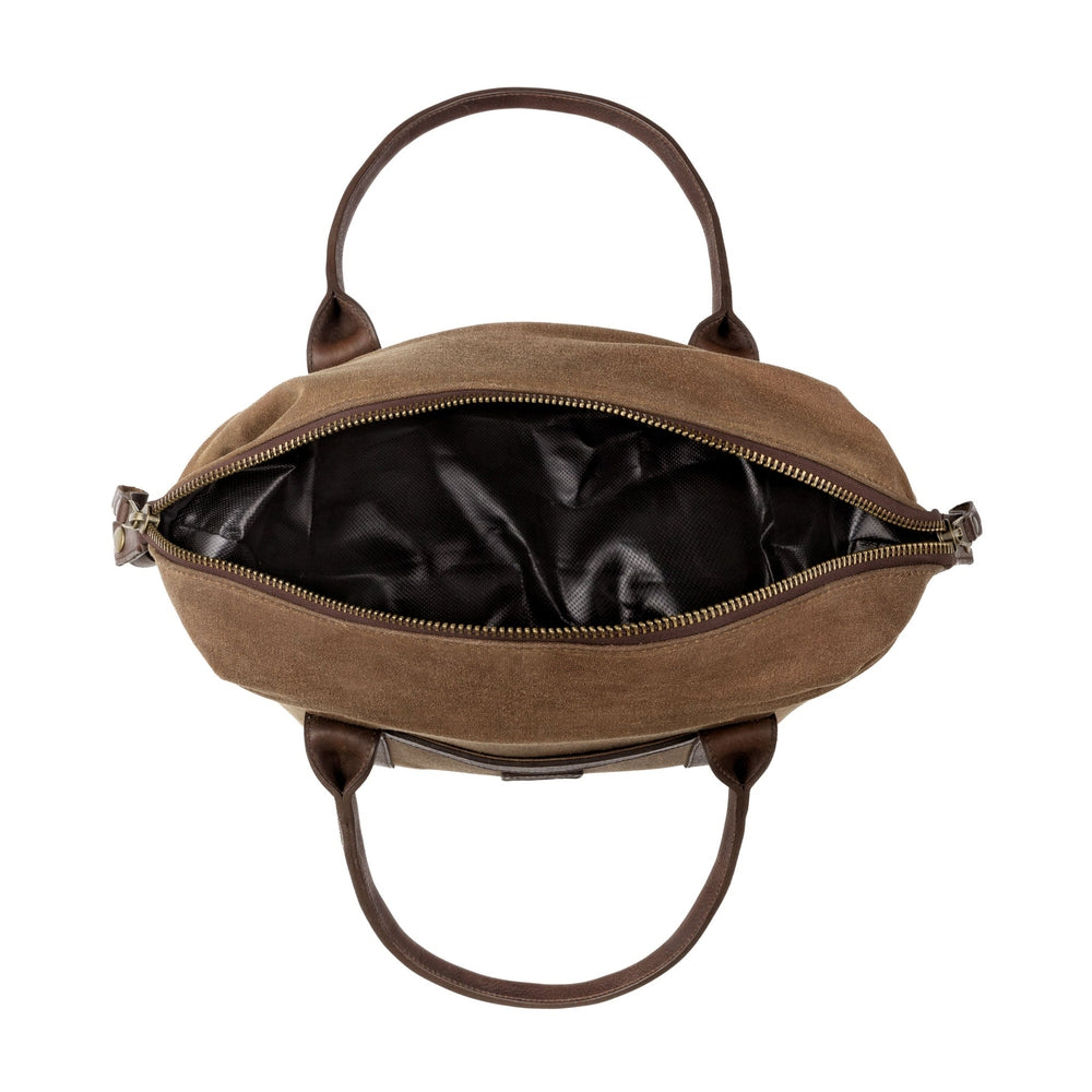 White Wing Waxed Canvas Cooler by Mission Mercantile Leather Goods