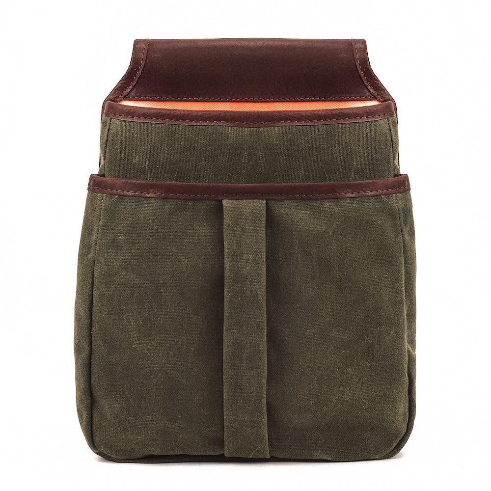 White Wing Waxed Canvas Hunting Double Belt Pouch by Mission Mercantile Leather Goods