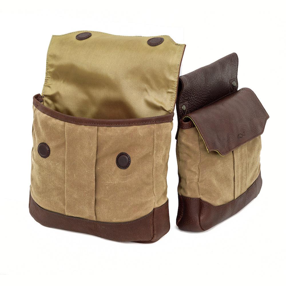 White Wing Waxed Canvas Hunting Heritage Bird Bag Set by Mission Mercantile Leather Goods