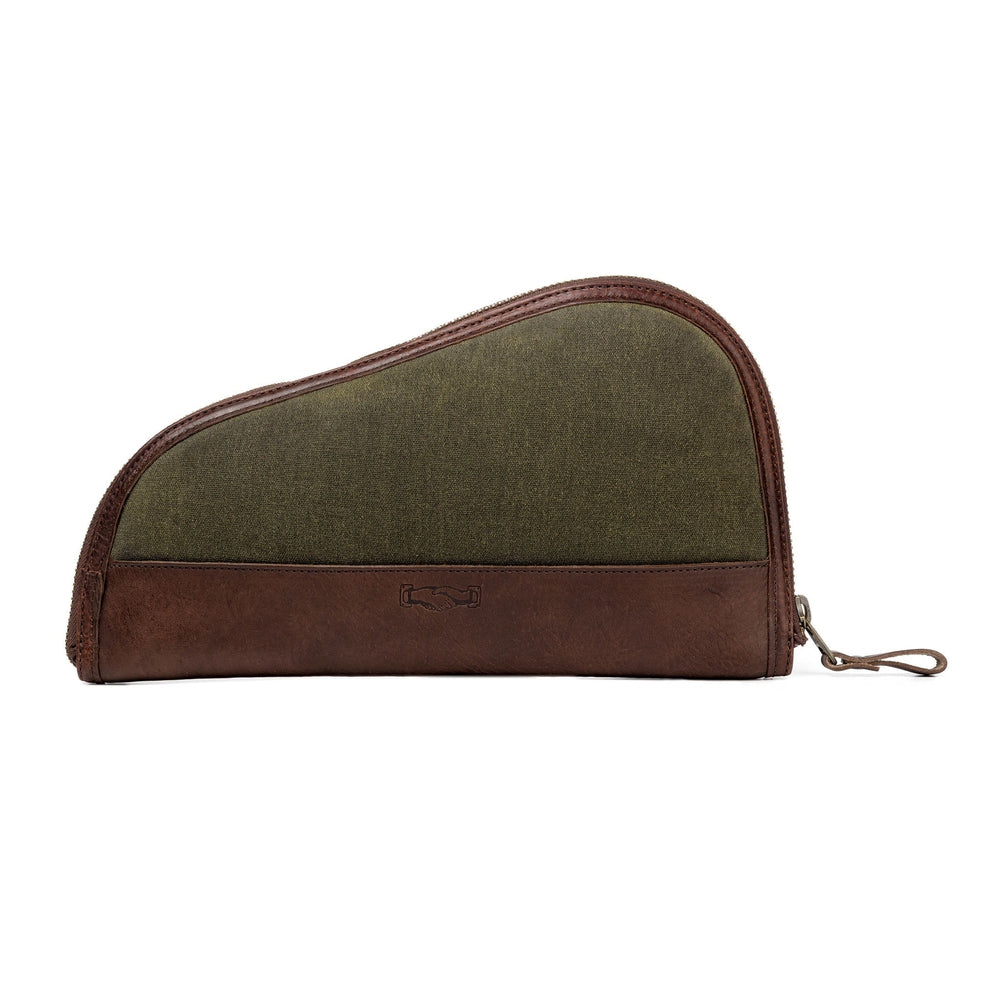White Wing Waxed Canvas Hunting Pistol Case by Mission Mercantile Leather Goods