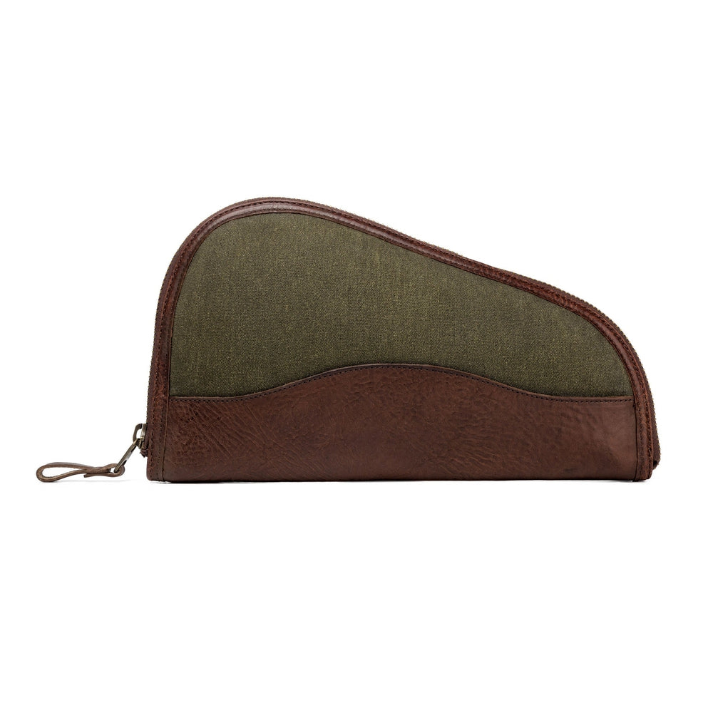 White Wing Waxed Canvas Hunting Pistol Case by Mission Mercantile Leather Goods