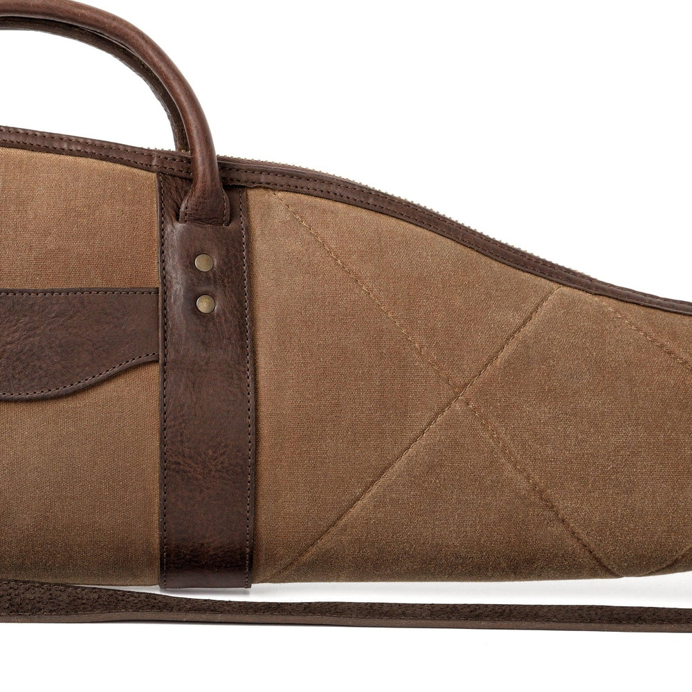 White Wing Waxed Canvas Hunting Rifle Case by Mission Mercantile Leather Goods