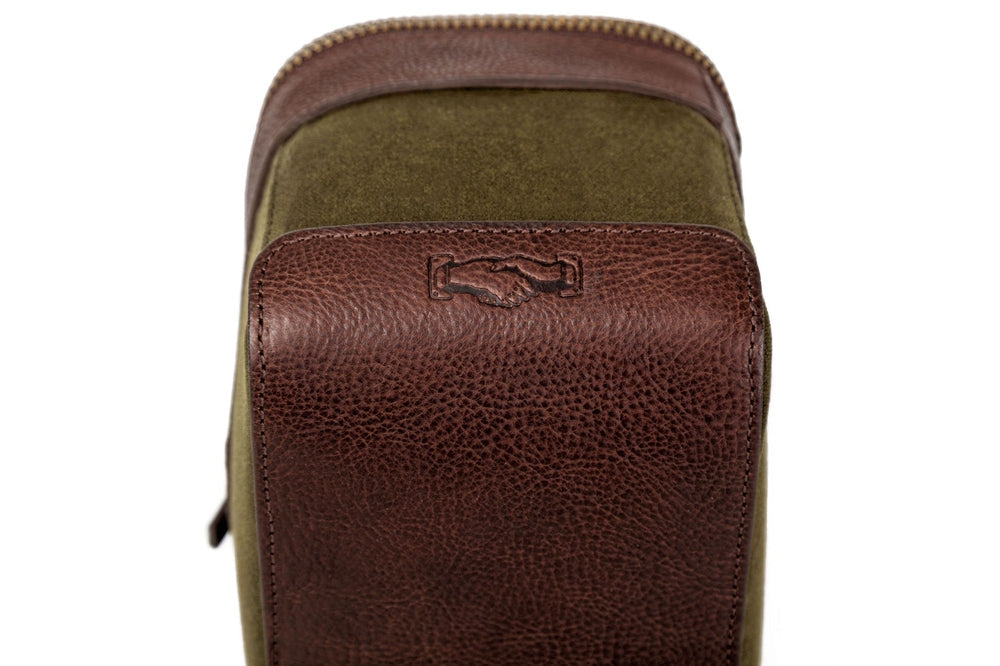 White Wing Waxed Canvas Hunting Shell Bag by Mission Mercantile Leather Goods