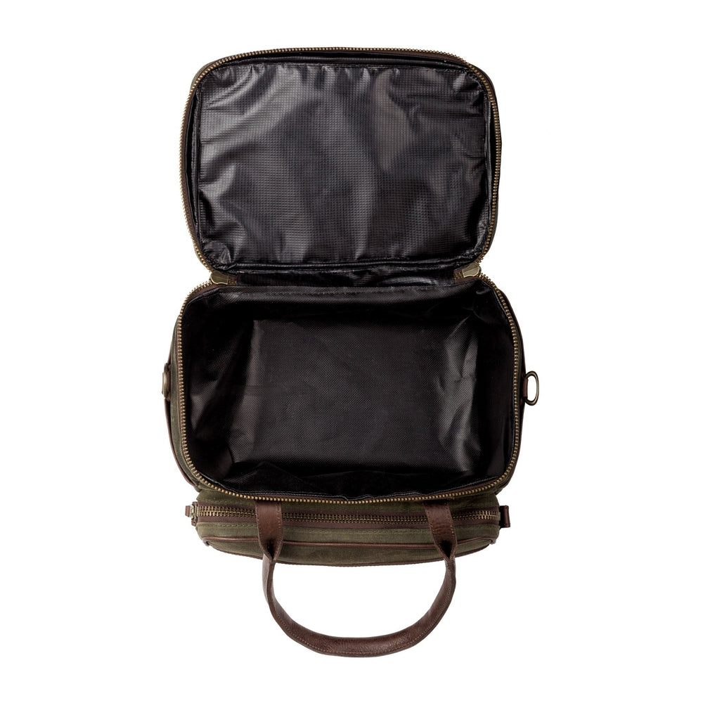 White Wing Waxed Canvas Scout Cooler by Mission Mercantile Leather Goods