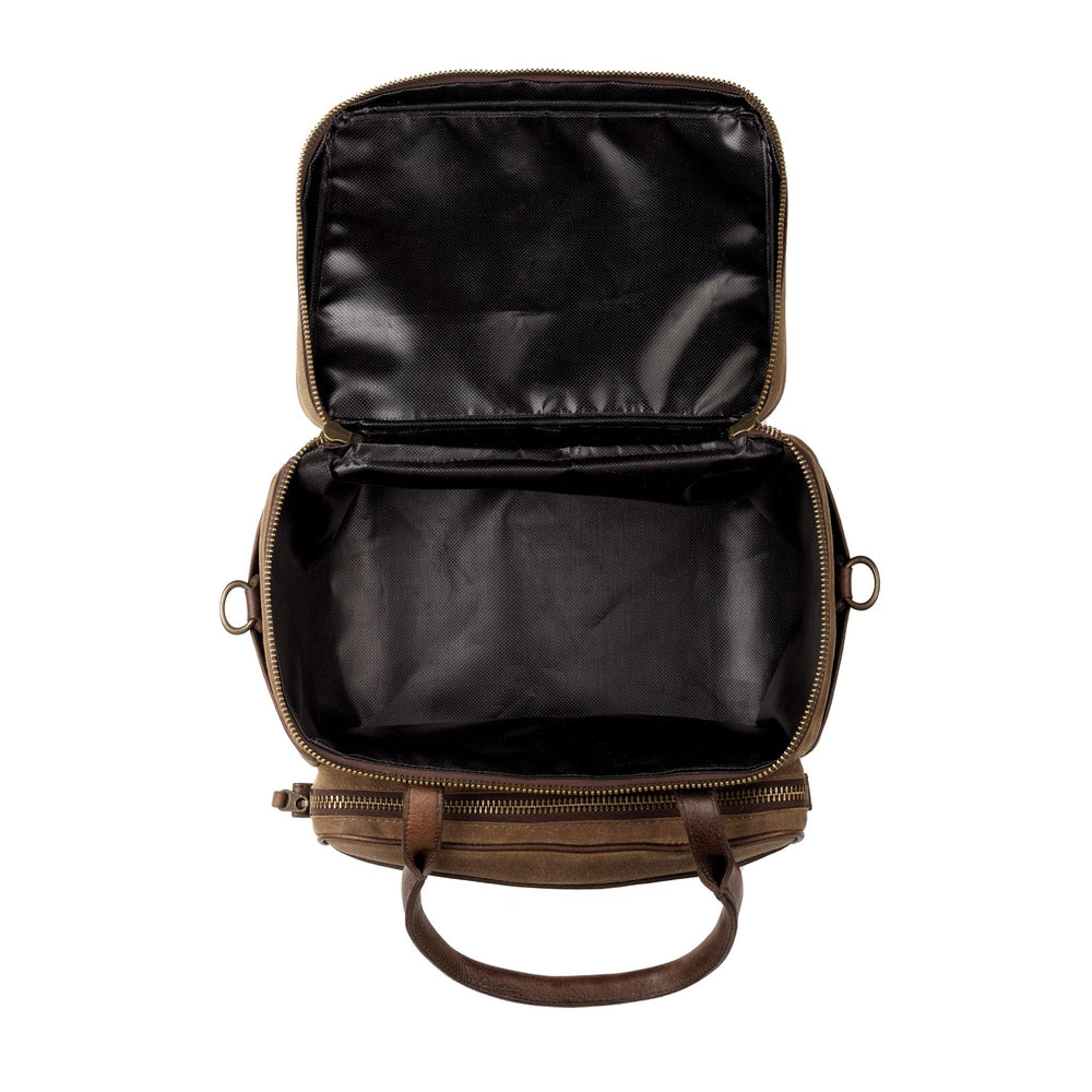 White Wing Waxed Canvas Scout Cooler by Mission Mercantile Leather Goods