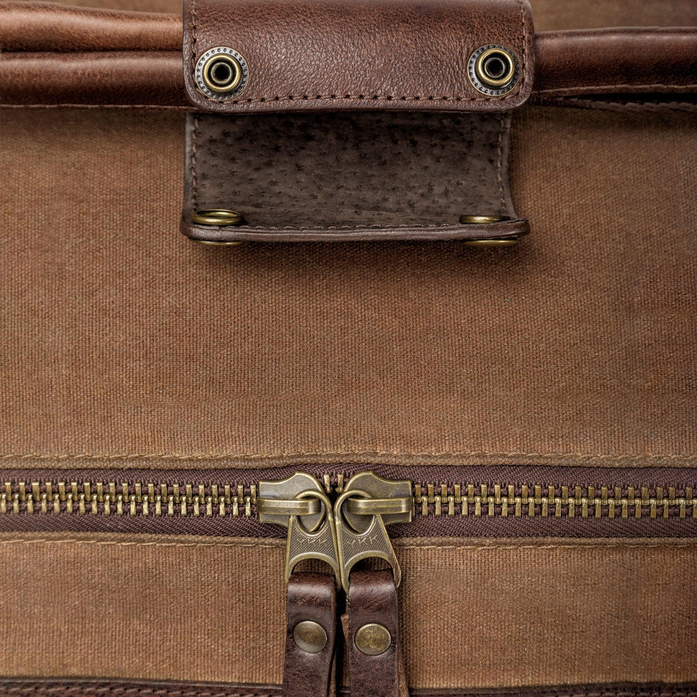 White Wing Waxed Canvas Scout Cooler by Mission Mercantile Leather Goods