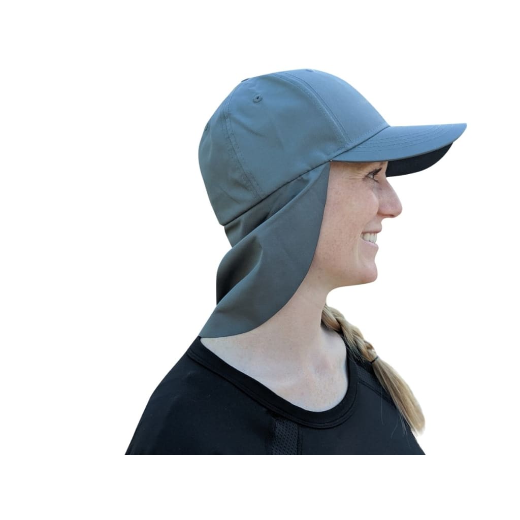 Gray Sun Shade Hats | UV Protection | UPF 45+ | CoolCore Fabric (Fitted) by QuikCamo