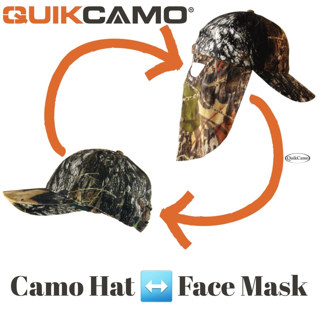 Mathews Logo Camo Hat with Face Concealment by QuikCamo
