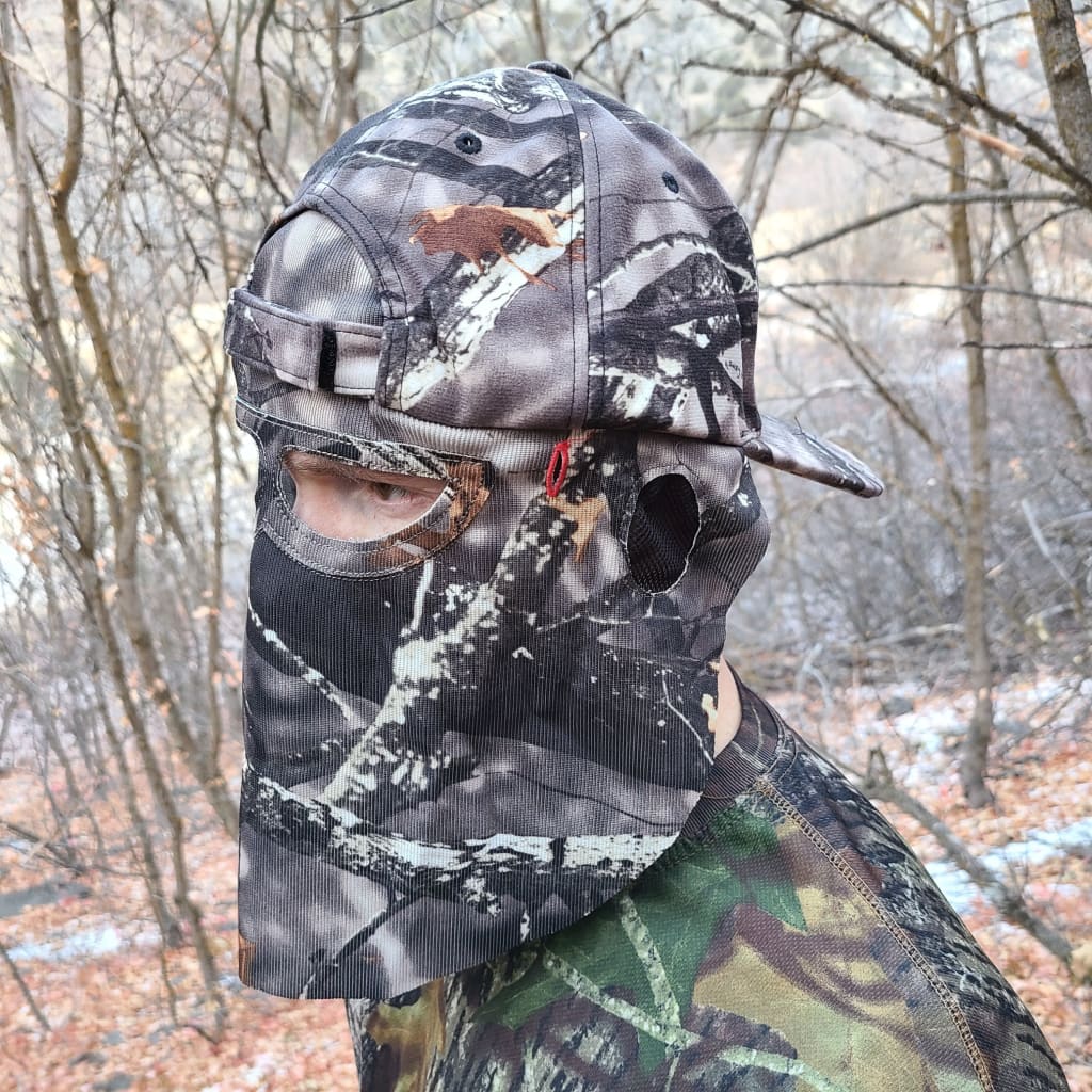 Mathews Logo Camo Hat with Face Concealment by QuikCamo