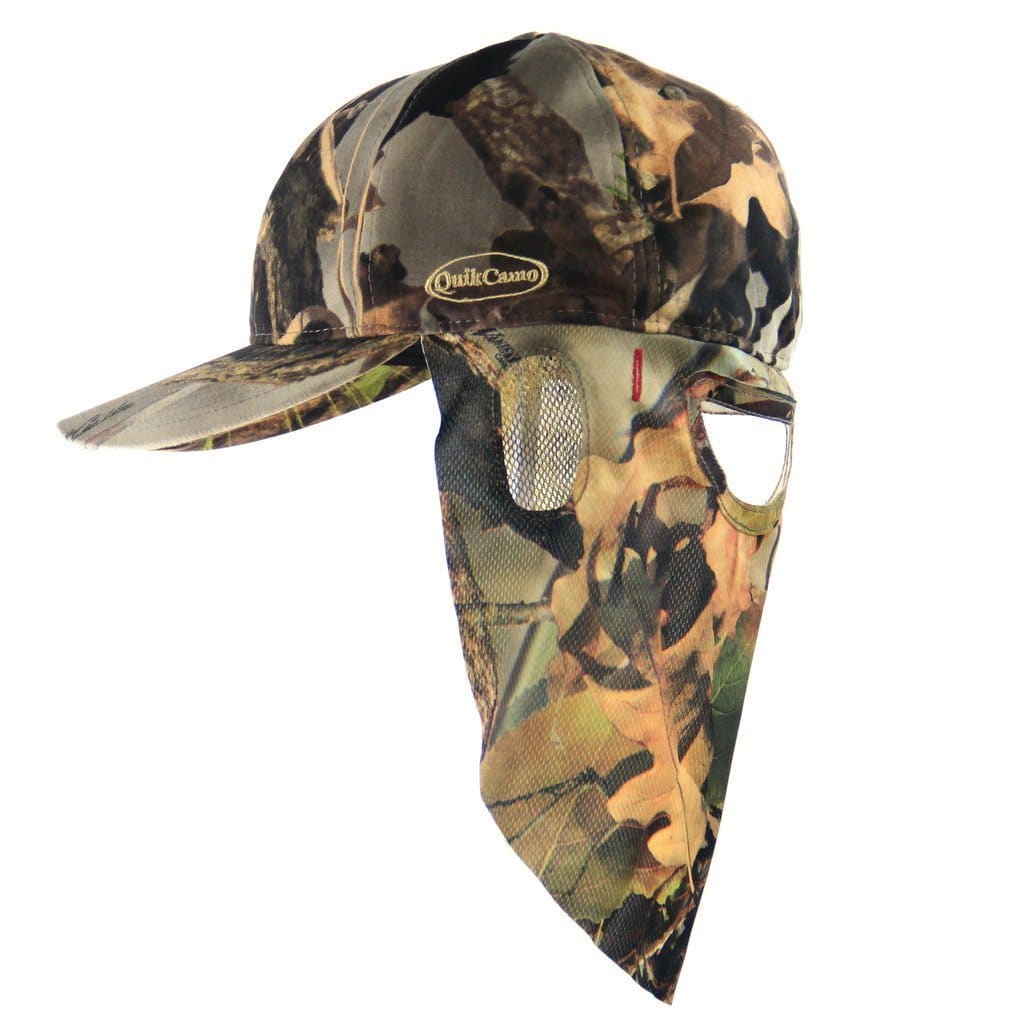 QuikCamo Camo West Hybrid | Camo Hat with Rear Face Concealment (59cm, Fitted 7 3/8) by QuikCamo