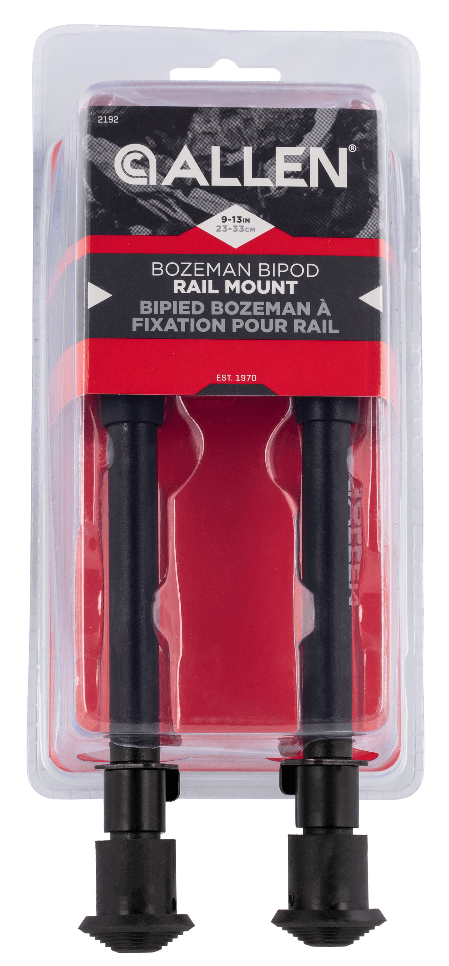 Allen Bozeman Rail Mount Bipod Black 9-13 In. by Texas Fowlers