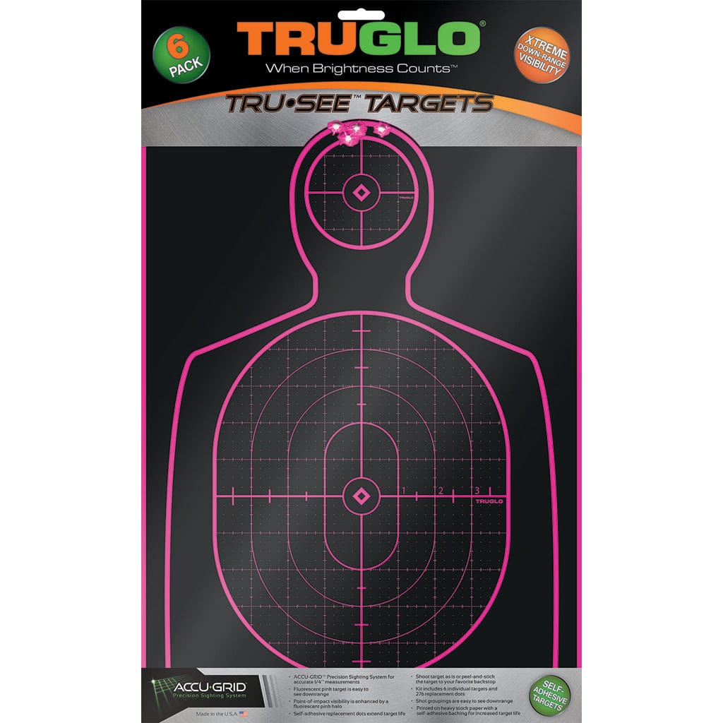 Truglo Trusee Splatter Silhouette Target Pink 12x18 6 Pk. by Texas Fowlers