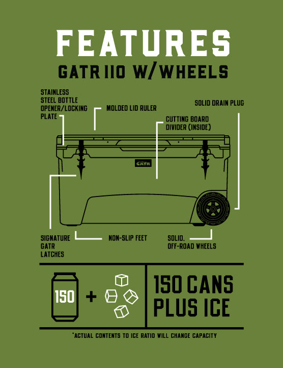GATR 110qt with Wheels by GATR