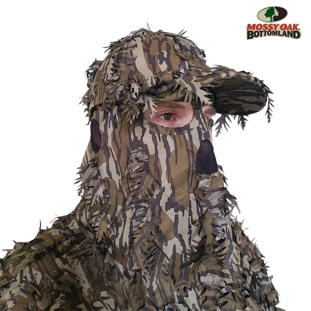 2-in-1 Leafy Cap + Face Mask in Mossy Oak & Realtree Camo (Adjustable, OSFM) by QuikCamo