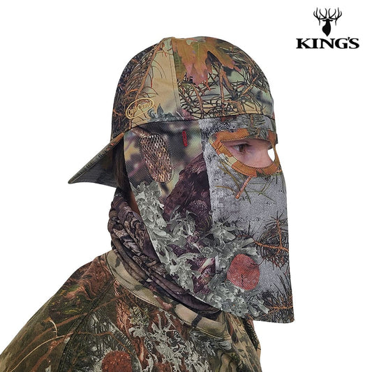 2-in-1 Rear Face Mask Ball Caps (MOSSY OAK & REALTREE Camo) by QuikCamo
