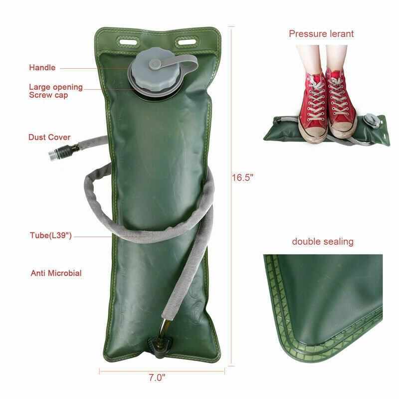 3L Water Bladder Bag Tactical Military Hiking Camping Hydration Backpack Outdoor by Plugsus Home Furniture