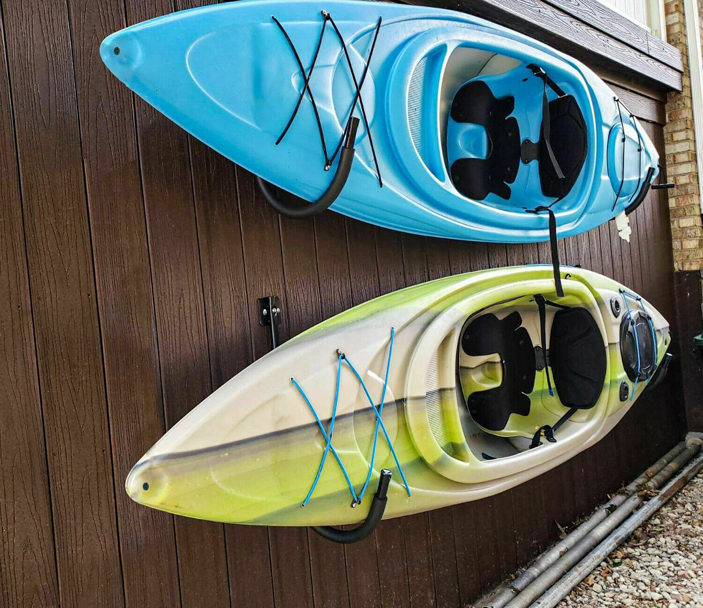 4 PCS Kayak Storage Wall Mount Hanger Rack for Canoe Paddle Kayak Hanging Hook by Plugsus Home Furniture