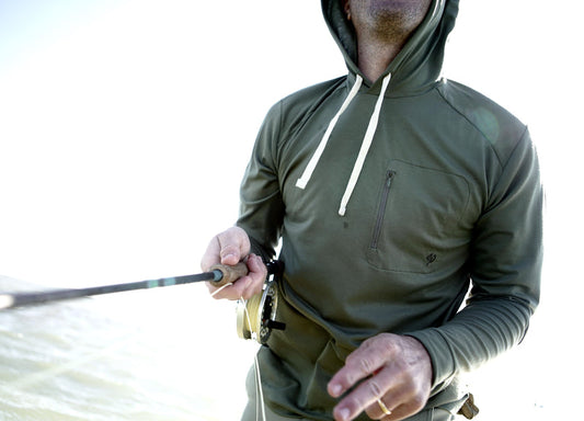 Lightweight Bamboo Hoodie River Rock Green | Mallard Bay X Duck Camp