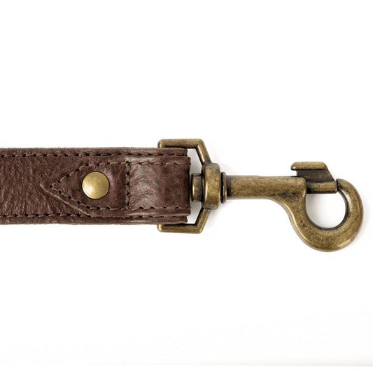 Campaign Leather Dog Leash by Mission Mercantile Leather Goods