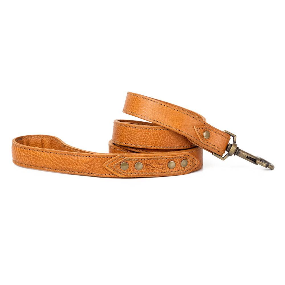 Campaign Leather Dog Leash by Mission Mercantile Leather Goods