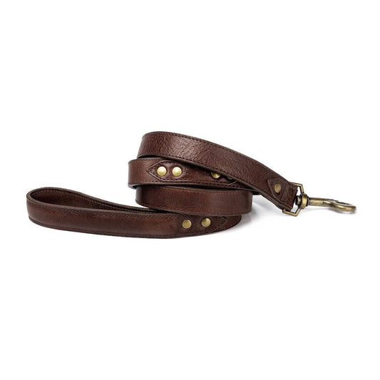 Campaign Leather Dog Leash by Mission Mercantile Leather Goods