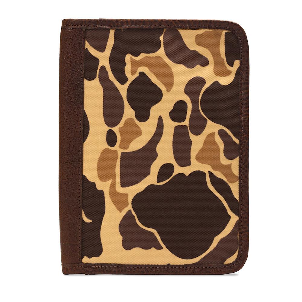Campaign Leather Journal Cover - Vintage Camo by Mission Mercantile Leather Goods