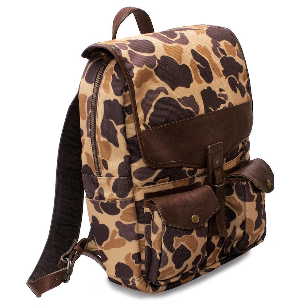 Campaign Waxed Canvas Backpack - Vintage Camo by Mission Mercantile Leather Goods