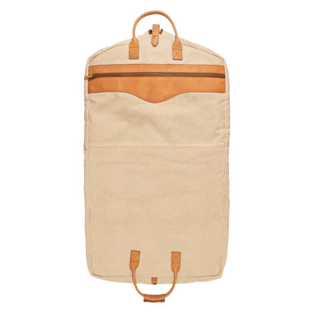 Campaign Waxed Canvas Garment Bag by Mission Mercantile Leather Goods