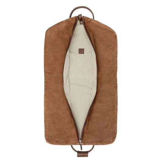 Campaign Waxed Canvas Garment Bag by Mission Mercantile Leather Goods