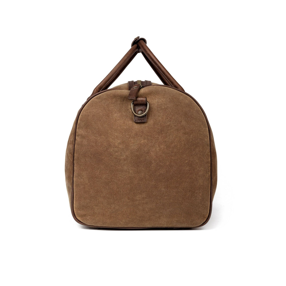 Campaign Waxed Canvas Large Field Duffle Bag by Mission Mercantile Leather Goods