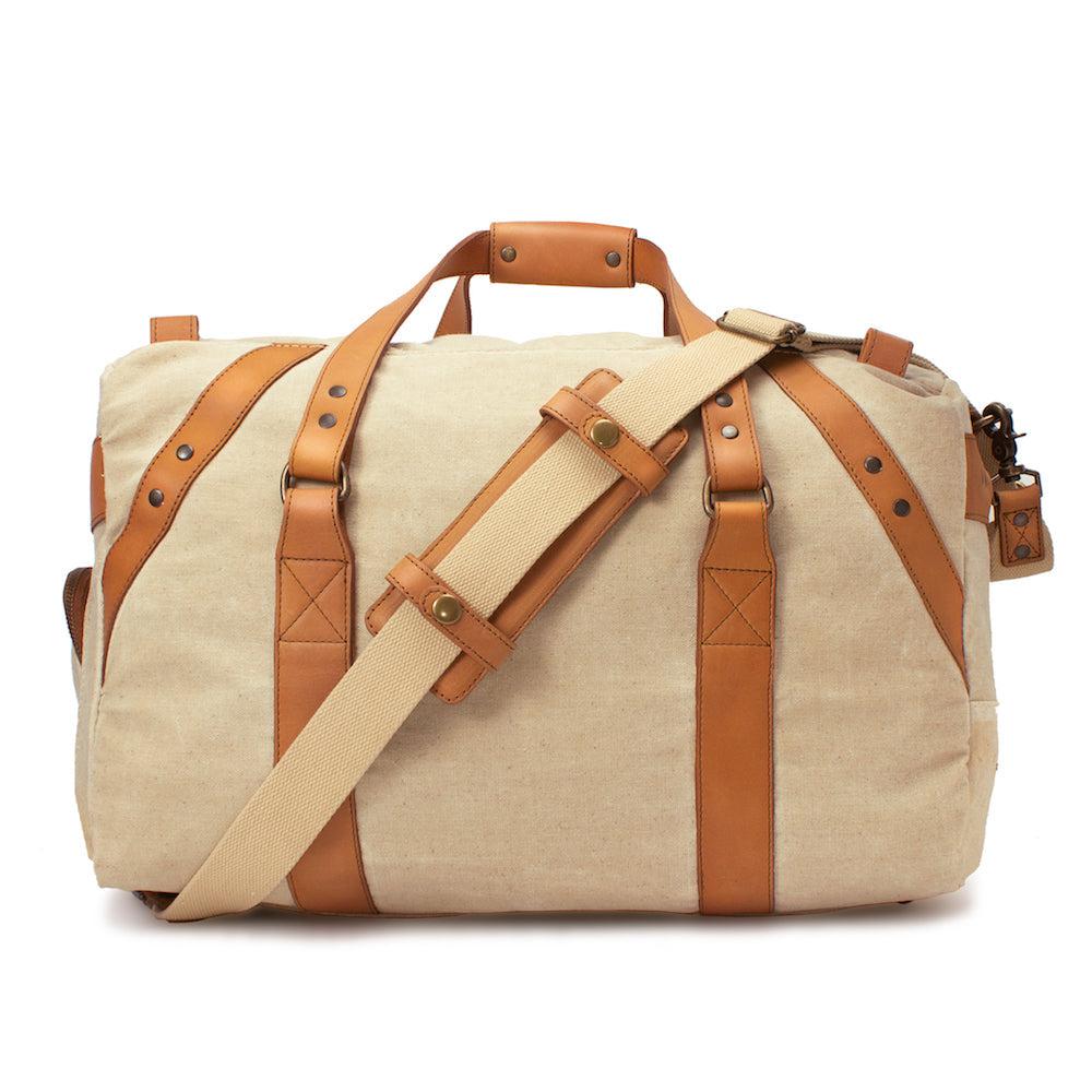 Campaign Waxed Canvas Medium Duffle Bag by Mission Mercantile Leather Goods